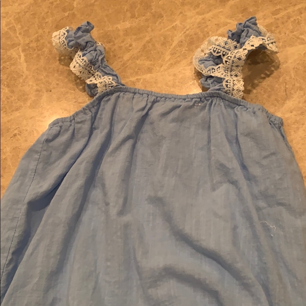 girls denim shirt with lace!